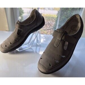 Waldlaufer Pro Aktiv  Hungry Camel Nubuck Grey Leather Loafers Size 8